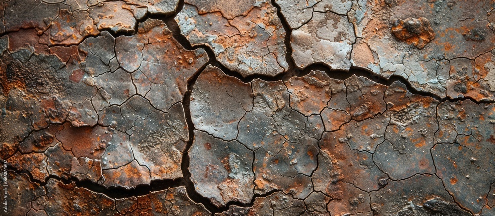 Poster Background with an aged surface featuring cracks, suitable for design and presentations with copy space image.