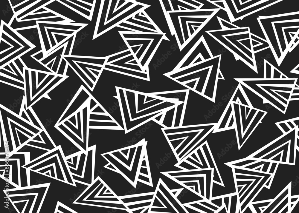 Poster abstract background with seamless irregular overlapping triangle lines pattern