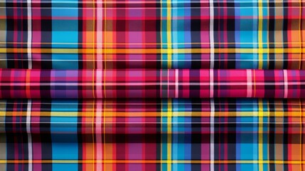 Contemporary plaid art featuring geometric designs and flat illustrations with precise details and high resolution quality.