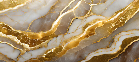 Golden Onyx Swirls background marble. Generative AI.
