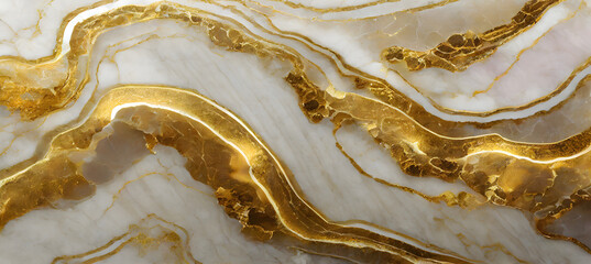 Golden Onyx Swirls background marble. Generative AI.