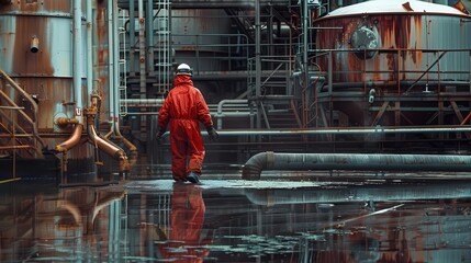 Hazardous chemical leak, emergency containment, industrial safety measures