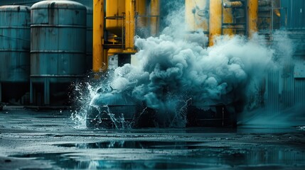 Hazardous chemical leak, emergency containment, industrial safety measures