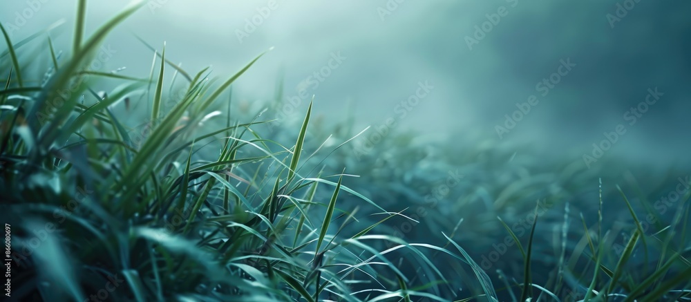 Poster Close-up abstract image showcasing grass with copy space.