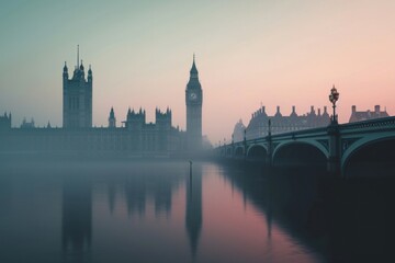 The Big ben at London landscape architecture cityscape.