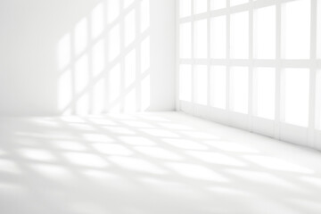 Fototapeta premium Abstract shadow overlay background with light gray and white color, png on transparent background