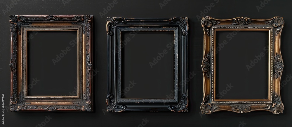Aufkleber Three distinct frames set against a blank background, providing ample copy space image.
