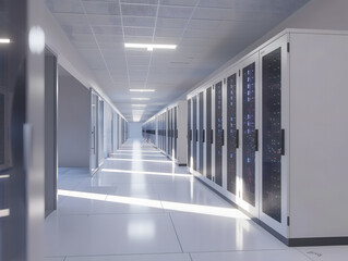 Ai computer data center render.