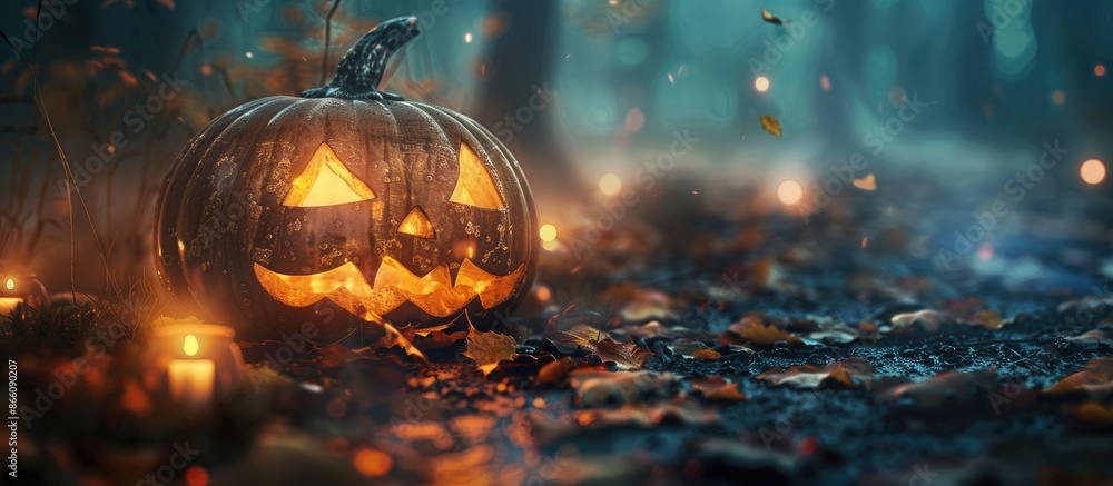 Poster background ideal for halloween, featuring copy space image.