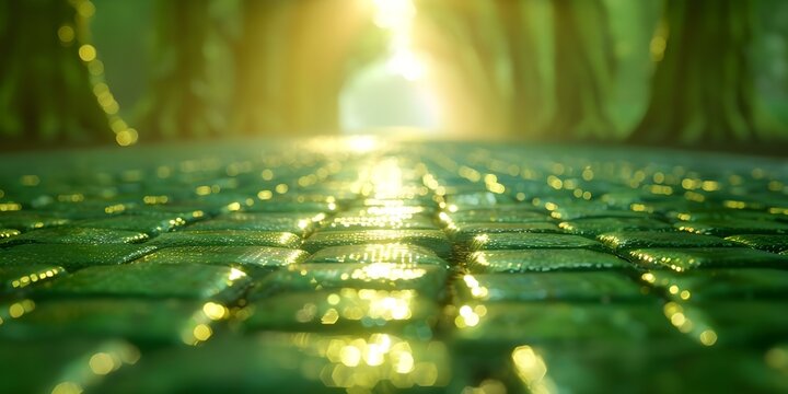 Following the Yellow Brick Road to the Enchanting Emerald City of Oz. Concept Fantasy Adventure, Magical Land, Yellow Brick Road, Enchanted Emerald City, Wizard of Oz