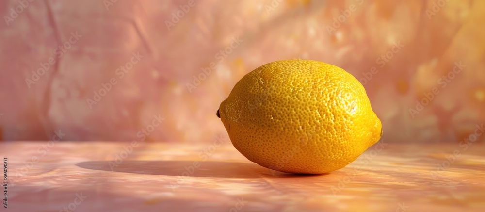 Poster An image displaying a vibrant lemon against a softly lit backdrop with room for additional content is known as a copy space image.