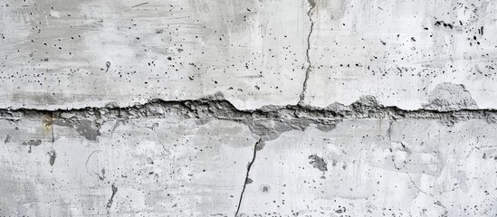 Obraz premium Rough-textured line on a cement wall with copy space image.