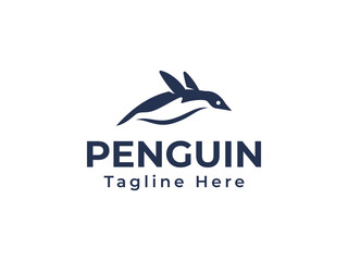 penguin logo vector illustration. modern penguin logo template © Rezaalfarid204
