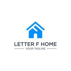 Letter F Home Logo Design
