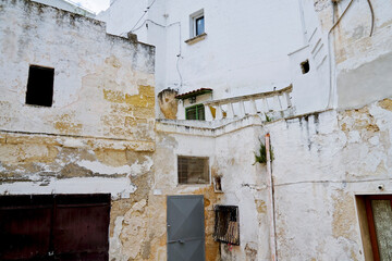 Il centro storico e la gravina di Massafra, Taranto, Puglia. Italia