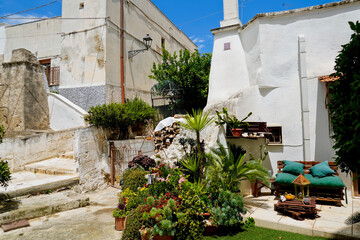 Il centro storico e la gravina di Massafra, Taranto, Puglia. Italia
