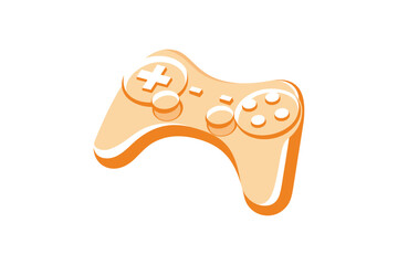 joystick game logo design icon vector