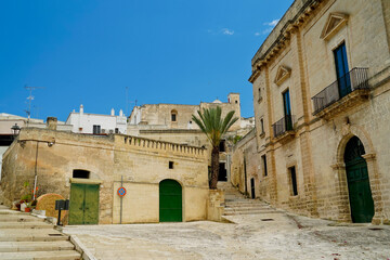 Il centro storico e la gravina di Massafra, Taranto, Puglia. Italia