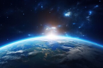 Fototapeta premium Earth in galaxy astronomy universe planet.