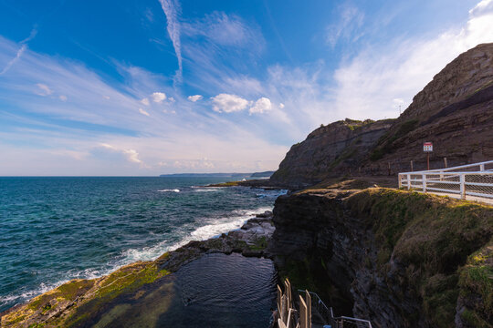 The Bogey Hole historic man made rock pool at Newcastle, NSW