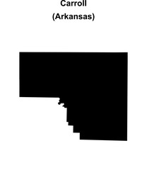 Carroll County (Arkansas) blank outline map