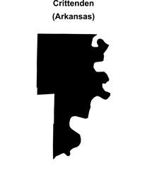 Crittenden County (Arkansas) blank outline map