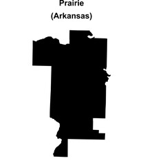 Prairie County (Arkansas) blank outline map