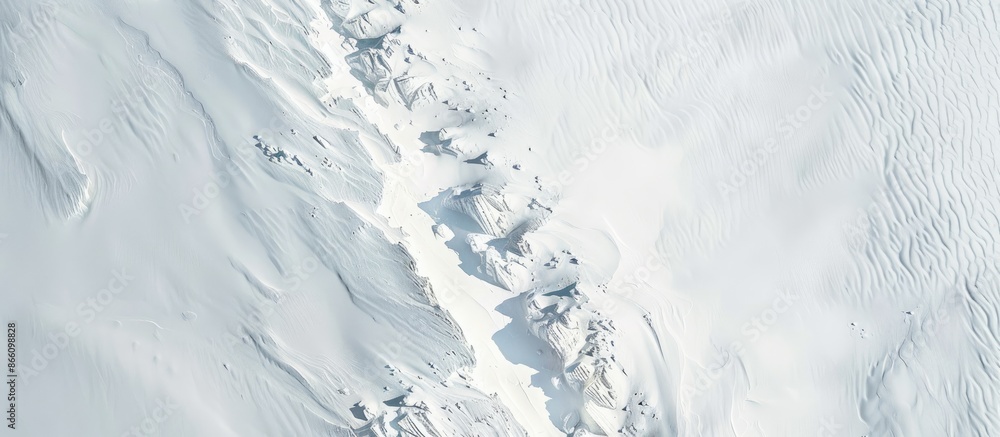 Aufkleber a bird's-eye view of pristine snow provides a textured background with ample copy space image.
