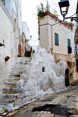 Il centro storico e la gravina di Massafra, Taranto, Puglia. Italia