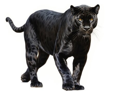 Majestic black panter wildlife leopard animal.