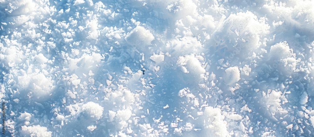 Poster a bird's-eye view of pristine snow provides a textured background with ample copy space image.
