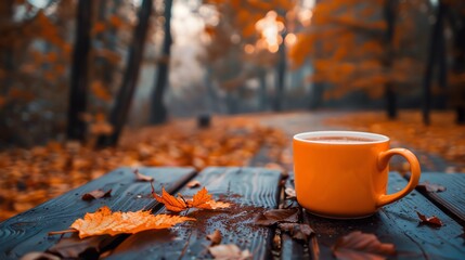 Woman in a warm scarf enjoys the autumn scenery by a lake.