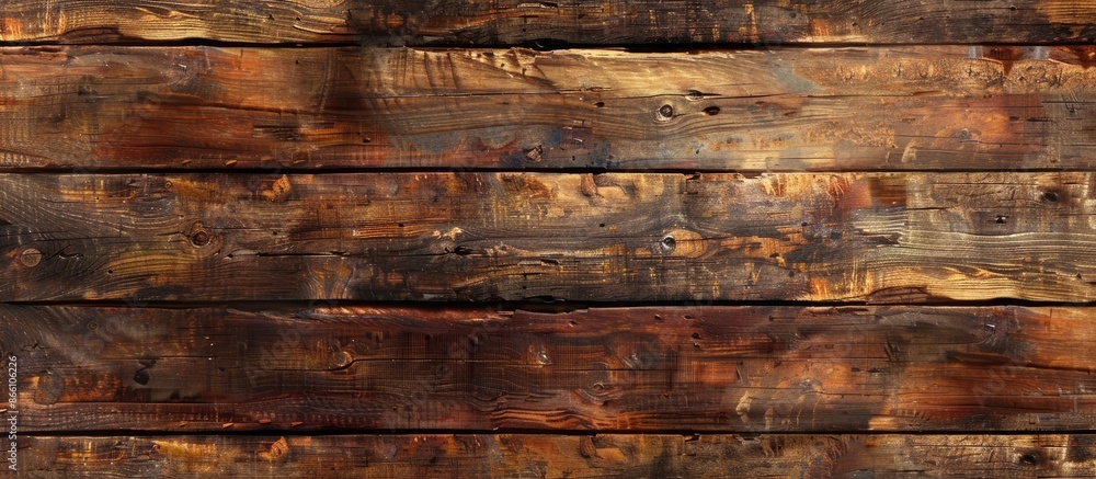 Poster a background made of textured wood with space for adding objects or text in the image. image with co