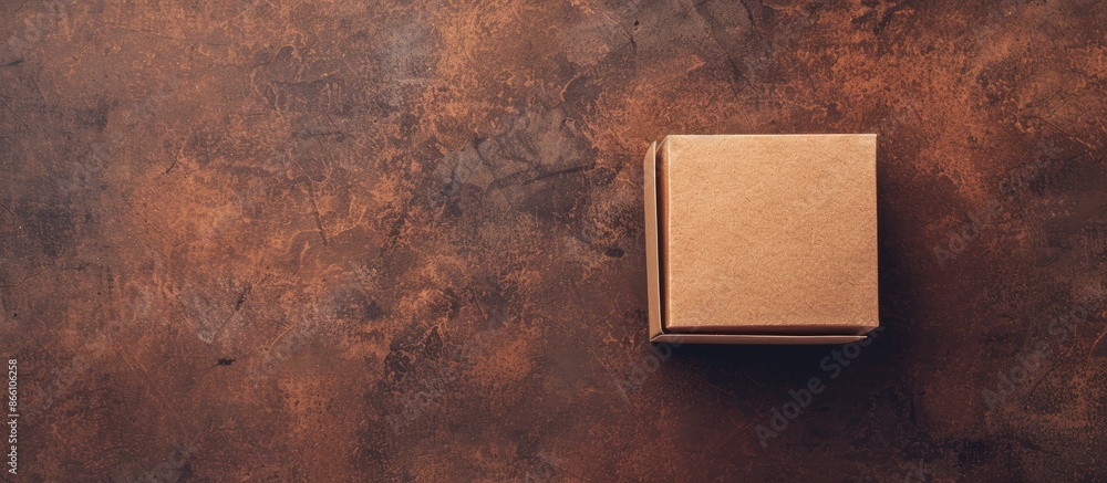 Poster a paper box with a cardboard texture, perfect for a copy space image.