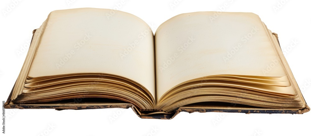Poster isolated on a white background, there is a blank notebook with space for copying images.