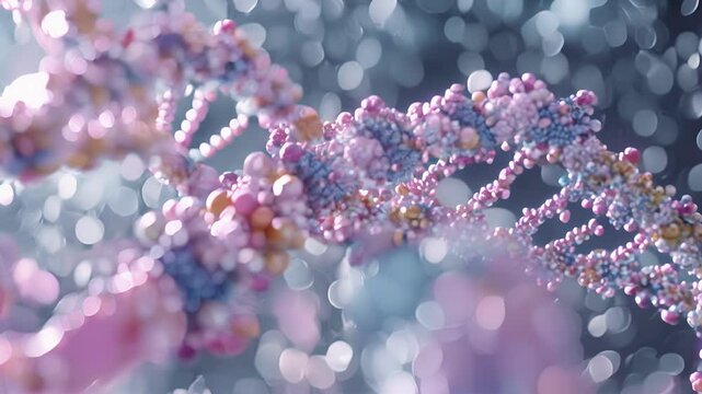 A depiction of DNA ligase enzyme sealing the gaps between Okazaki fragments on the lagging strand during replication.