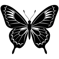 butterfly icon silhouette vector art illustration