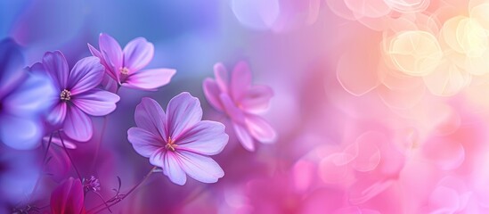 Color-filtered flowers comprising an abstract flower background, ideal for a copy space image.