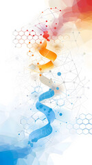 Abstract molecules background. Molecular structures or chemical engineering, genetic research, innovation technology. Scientific, technical or medical concept.