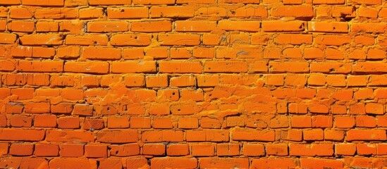 A background of an orange brick wall with copy space image.