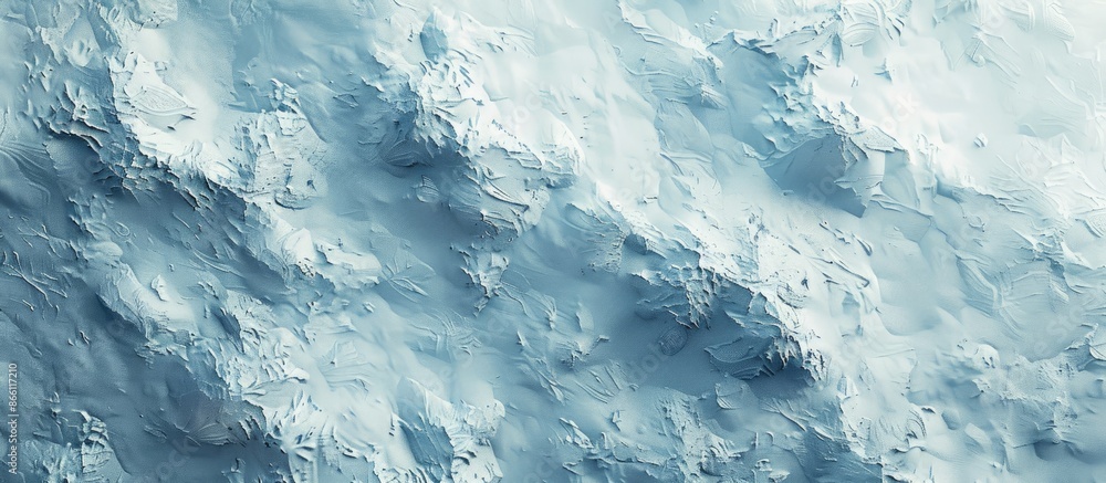Poster scenic winter backdrop showcasing snowy terrain with intricate textures and patterns, ideal for desi