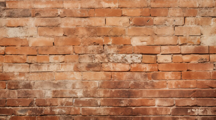 Fototapeta premium Old Red Brick Wall Texture, Rustic Background, Industrial Aesthetic with Copy Space