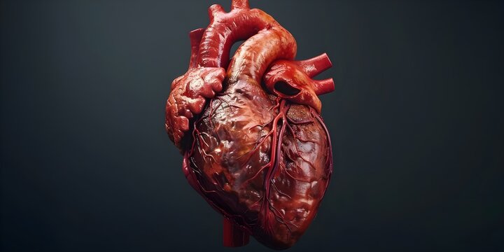 3D Rendering of Human Heart Anatomy for Educational Medical Background. Concept Medical Illustrations, Human Anatomy, Educational Resources, 3D Rendering, Heart Diagrams
