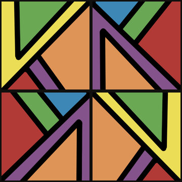 Colorful Ndebele and shapes and elements ,seamless pattern ,prints background
