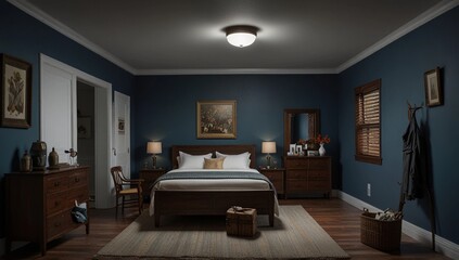 luxury hotel room with bed