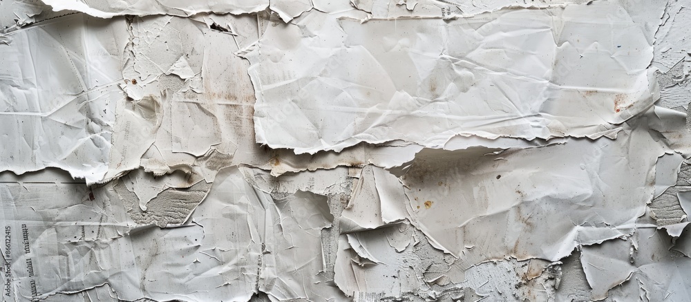 Poster a textured white background with distressed posters and crumpled paper offering space for text or im