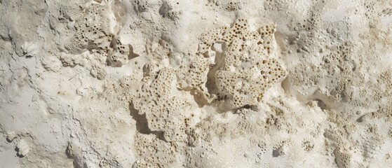 Panoramic close-up, high detail scan of coral sand material, Generative AI