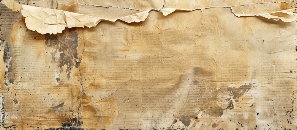 Poster a background of distressed, vintage posters with creases and crumples provides a textured, aged appe