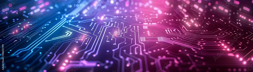Poster neon gradient tech inspired background for product concepts and displays