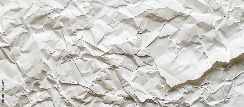 Fototapete Copy space image of crumpled paper adding texture from use.
